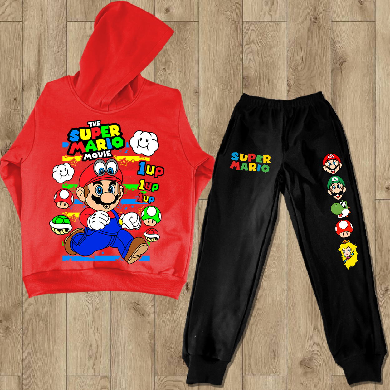 Buzo completo Rojo negro de Mario Bros. Stargifts Chile